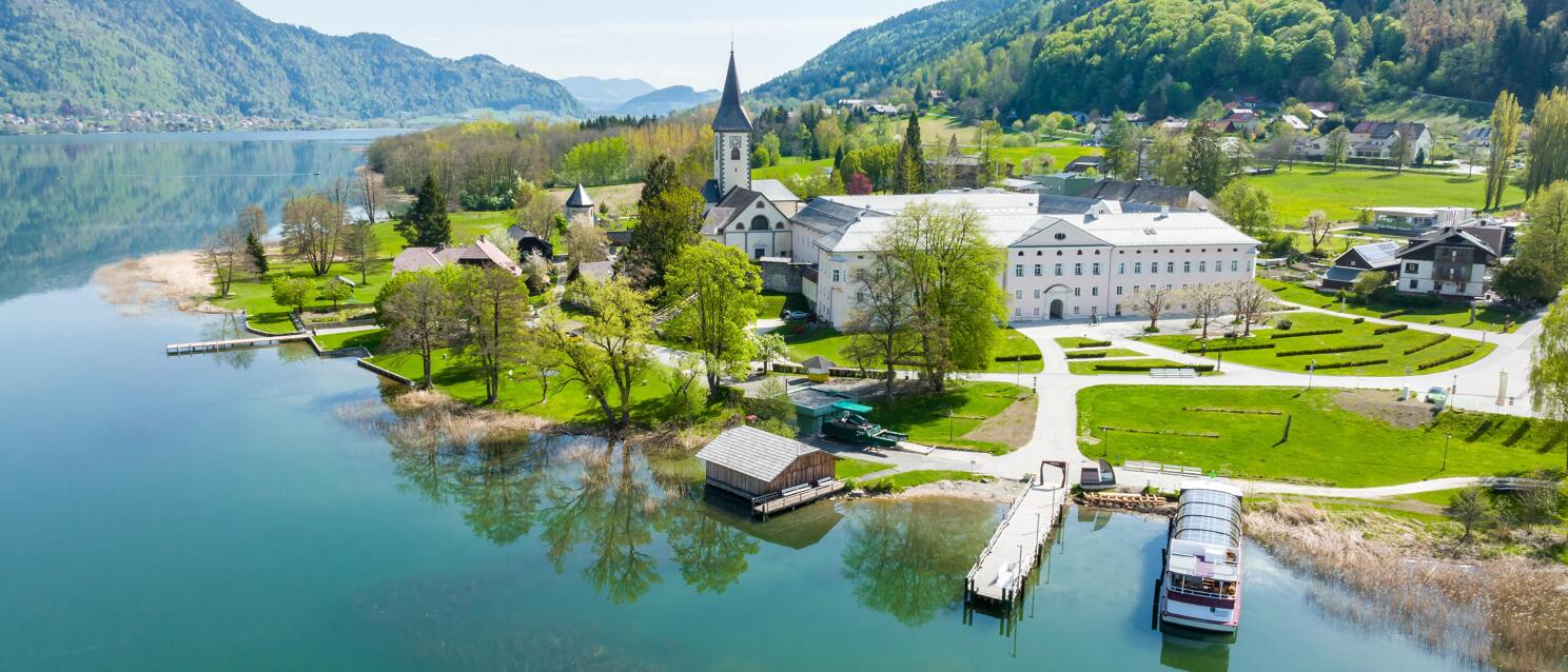 Ossiach Abbey on Lake Ossiach