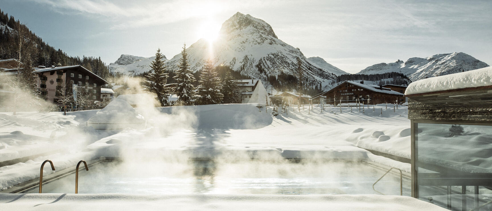 Outdoorpool - Hotel Arlberg in Lech