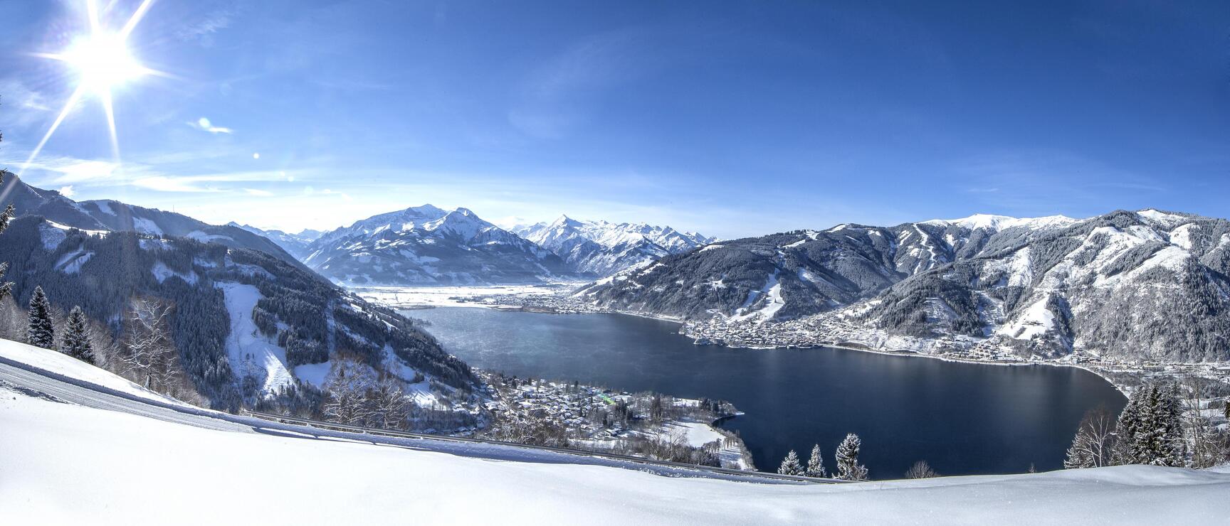 Zimní pohled na Zell am See-Kaprun