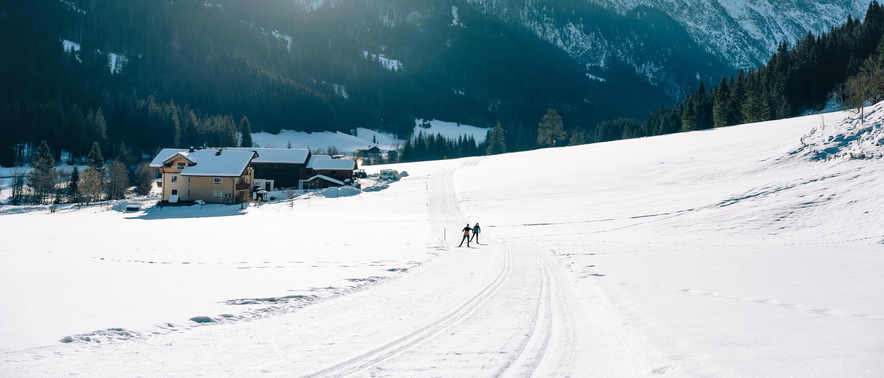 Cross-country ski trail towards Jägersee in Wagrain-Kleinarl