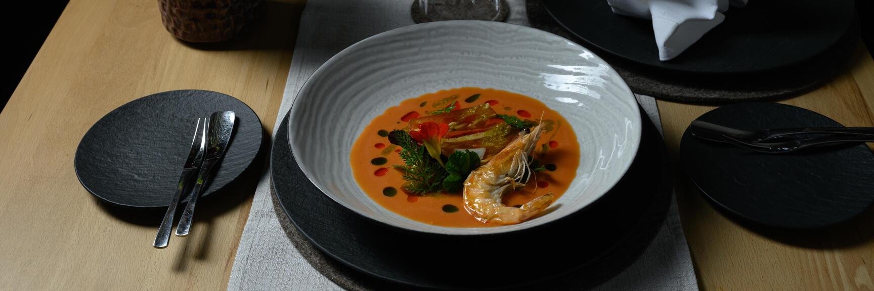 Castle Ferrach Vegetable terrine with Styrian mountain prawn