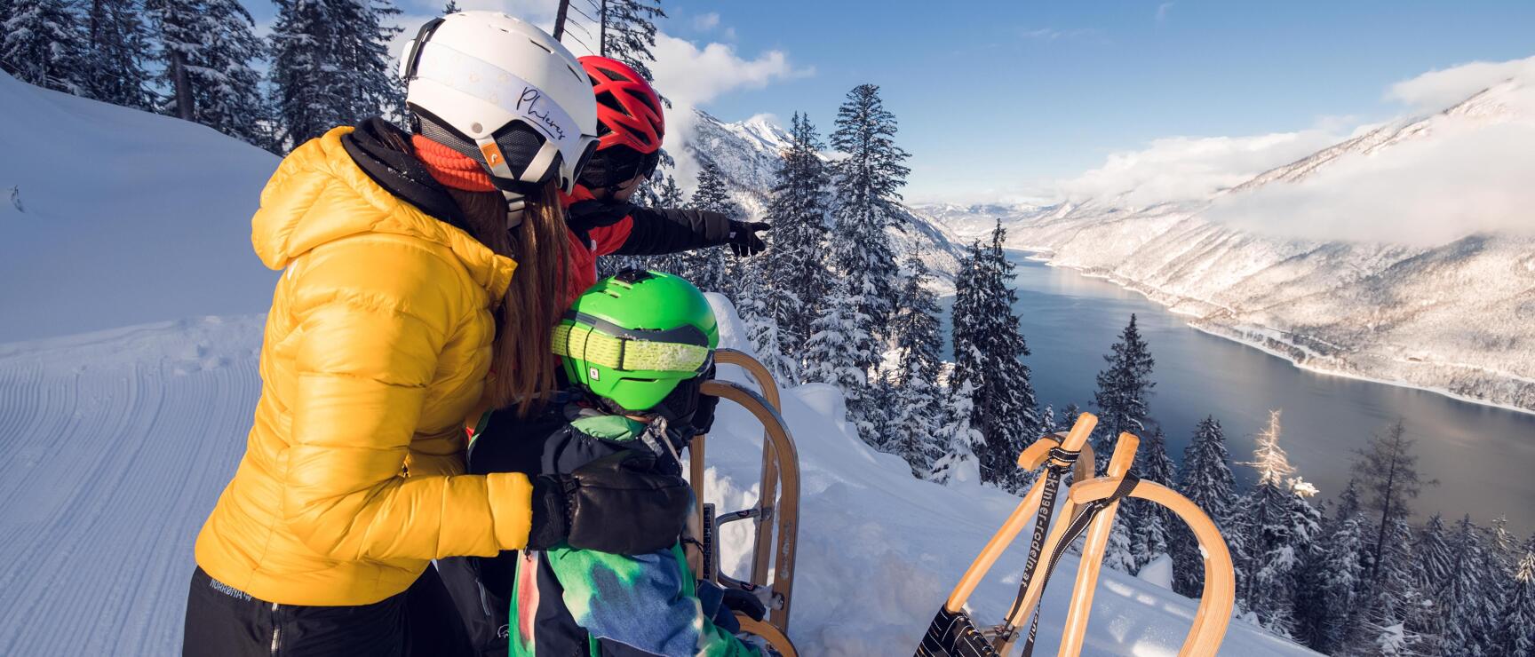 Tobogganing in Pertisau, lake Achensee region