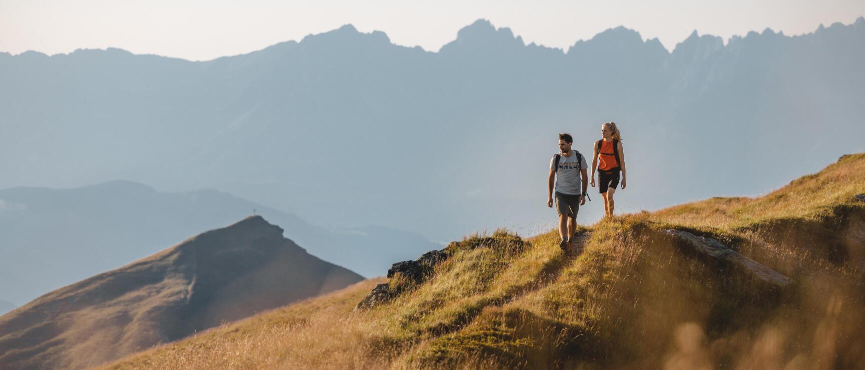 Hiking with a view of the southern mountains, summer in Kitzbühel