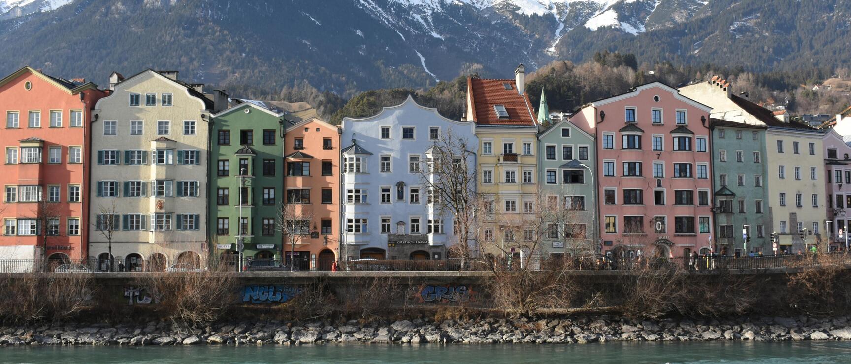 Winter in Innsbruck, view of the mountains
