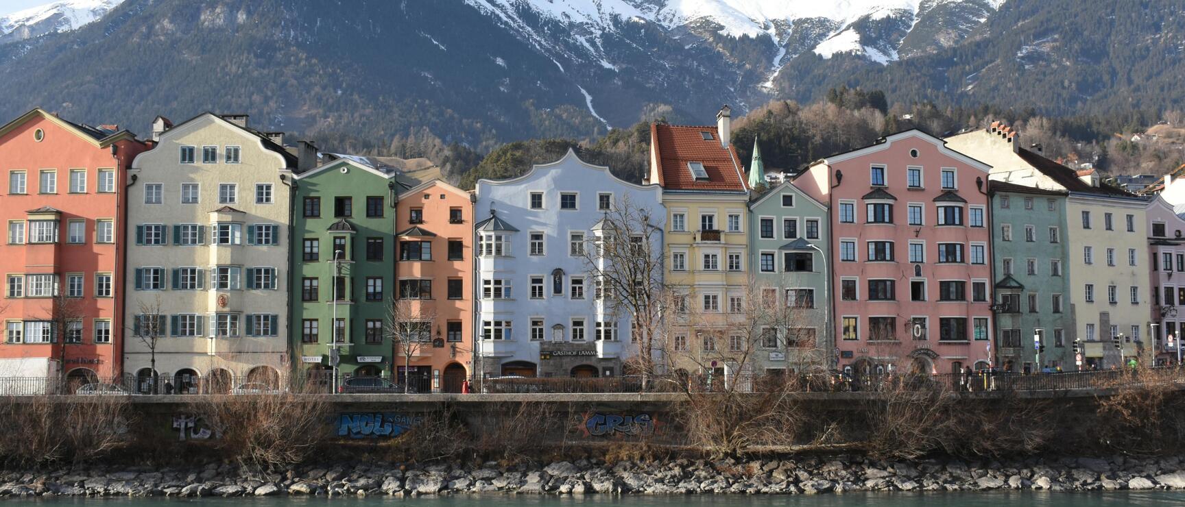Winter in Innsbruck, view of the mountains