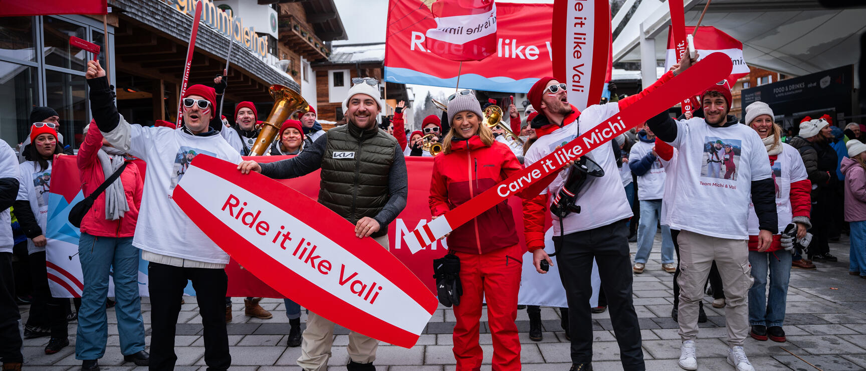 Fan-Parade bei der Ski-WM