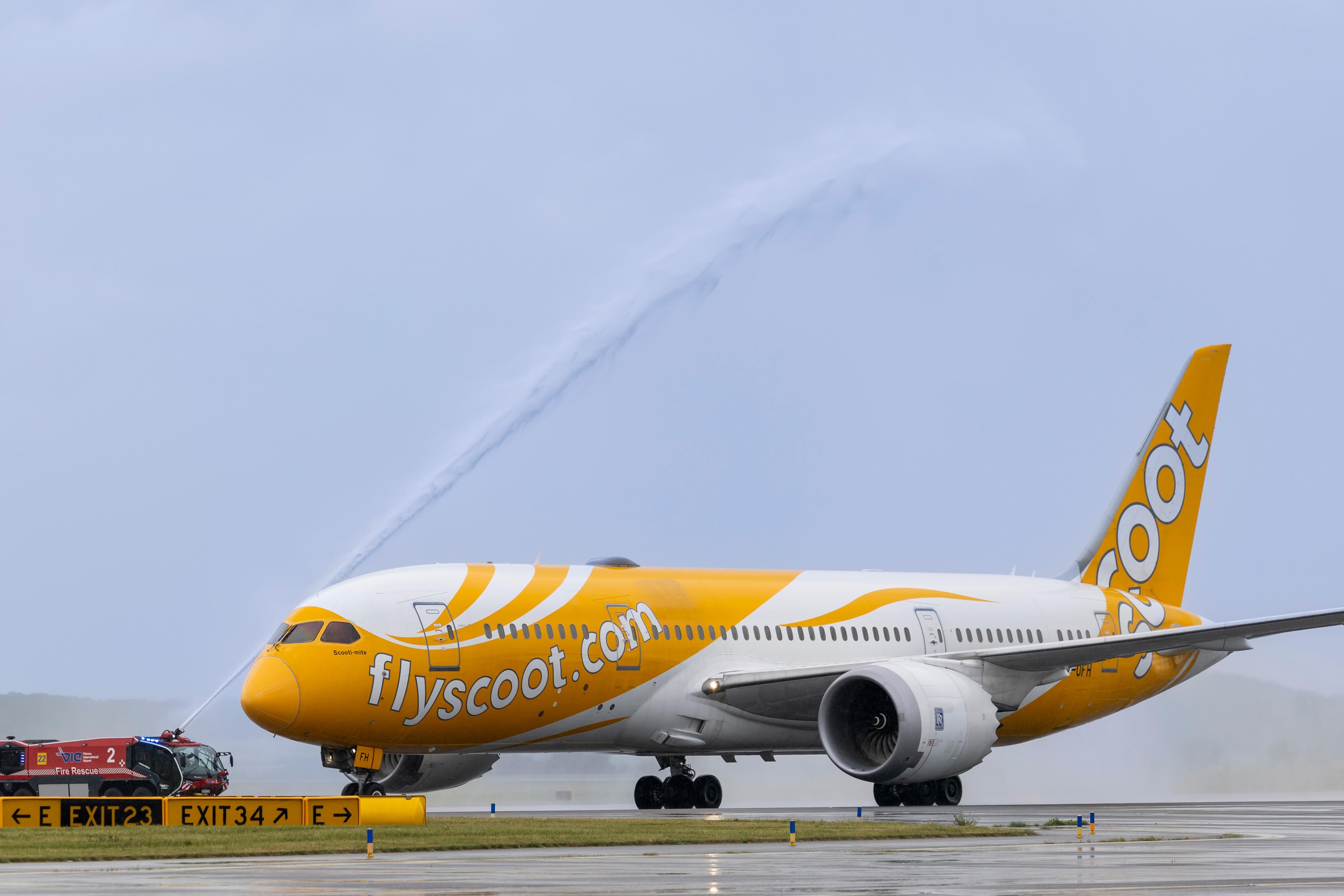 Neue Flugverbindung Wien-Singapur von Scoot:  Der Inaugural Flight der Airline Scoot in Wien