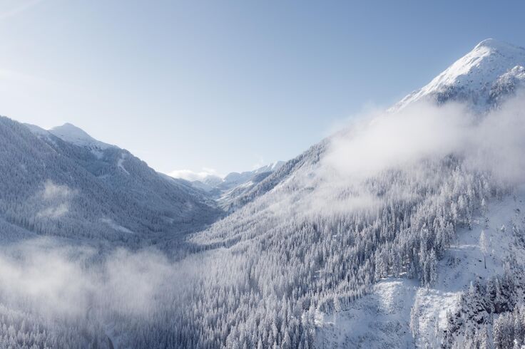 Winterlandschaft mit Blick auf Lackenkogel