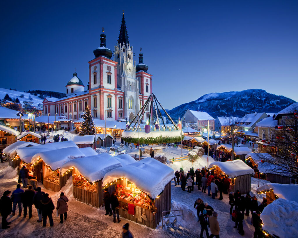 Advent v Mariazellu, modrá hodinka