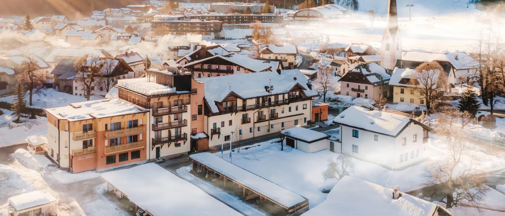 A Hotel Samerhof téli látképe