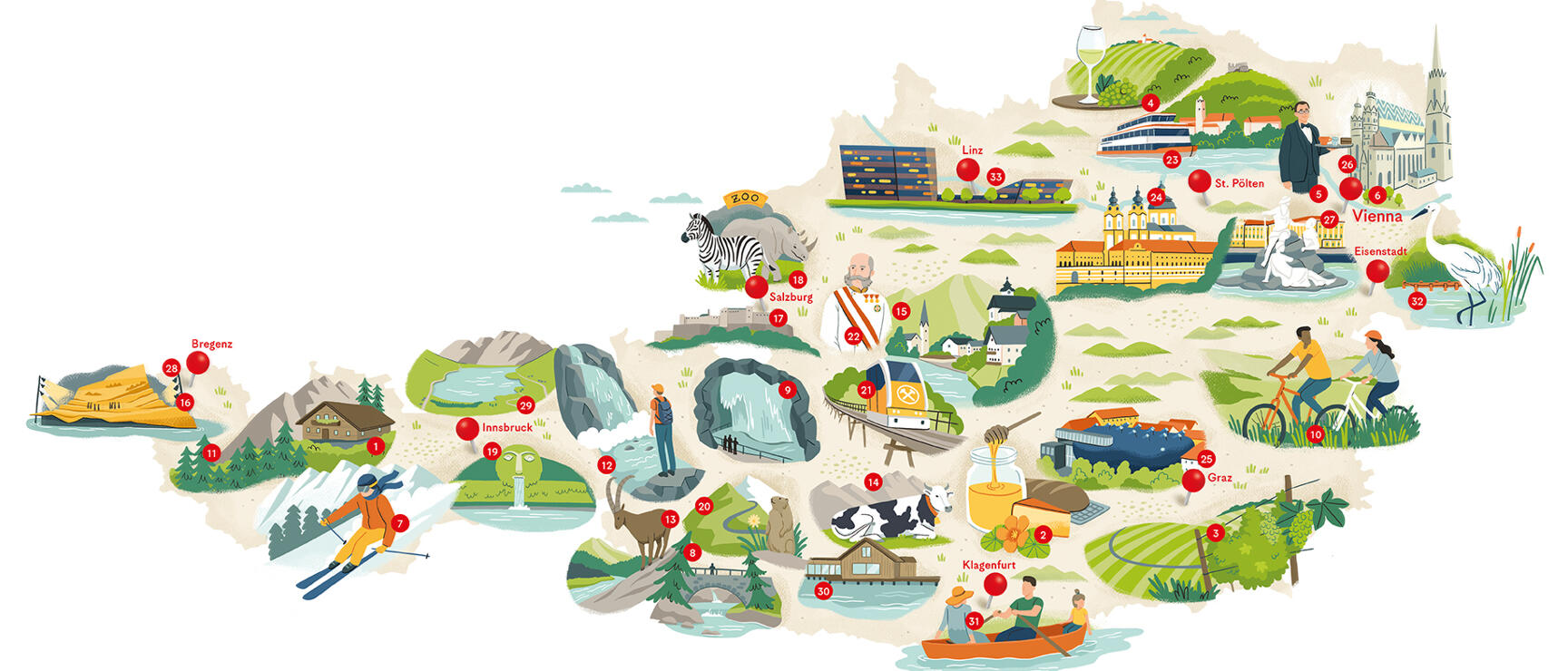 Austria Map Total English