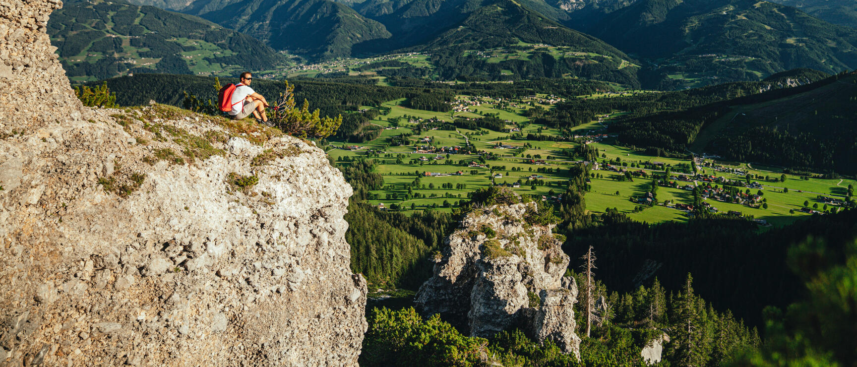 At the "steinernen Jungfrauen", bizarre rock formation made of conglomerate rock, Ramsau am Dachstein