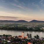 Blick auf Krems und die Donau