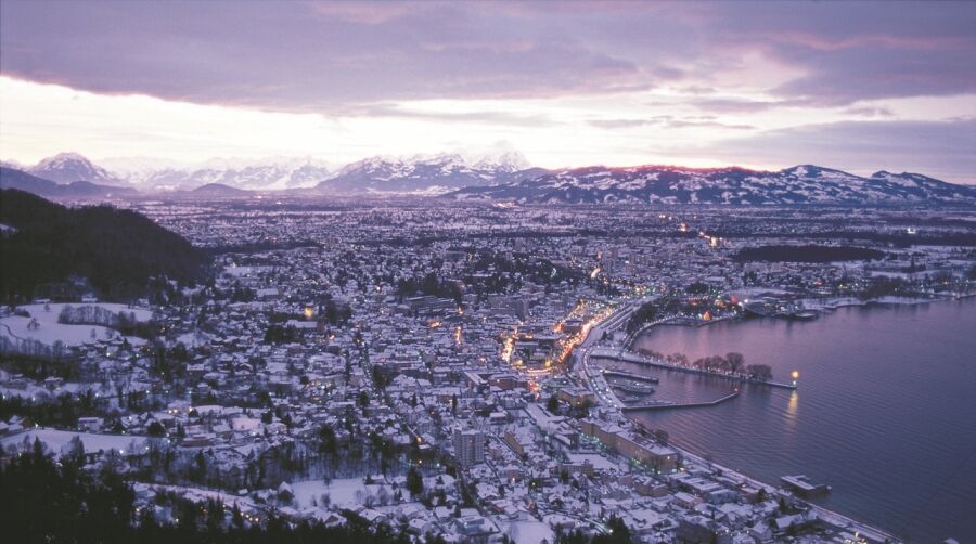 Bregenz Panorama im Winter