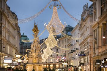 Christmas lights on the Graben in Vienna