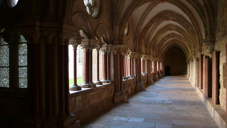 The medieval cloister of the Heiligenkreuz abbey