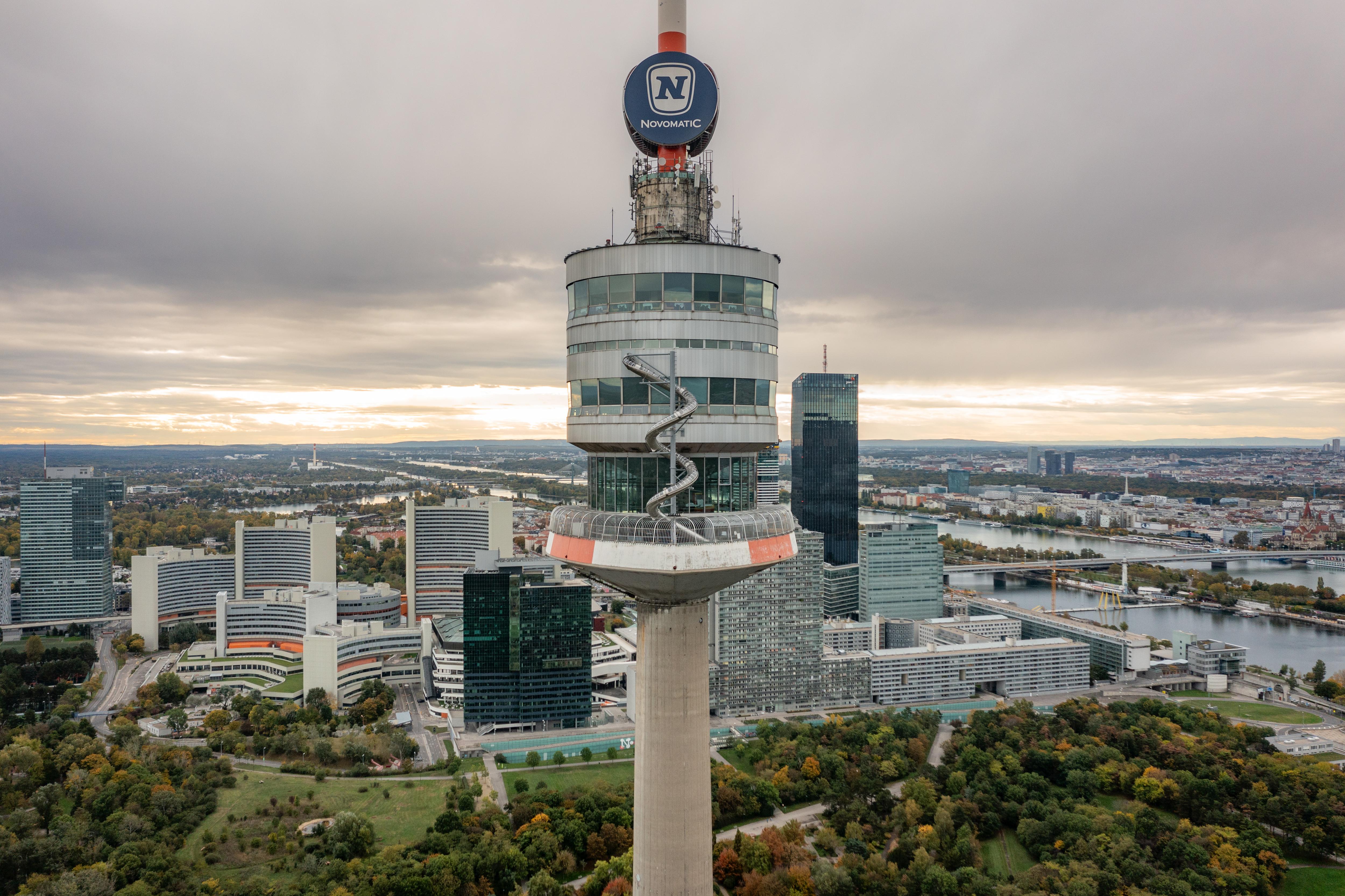 Danube Tower with Danube Tower slide