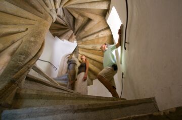 Double spiral staircase in Graz Castle