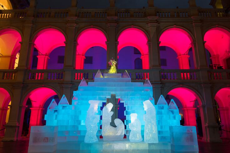 Ice nativity scene, Graz