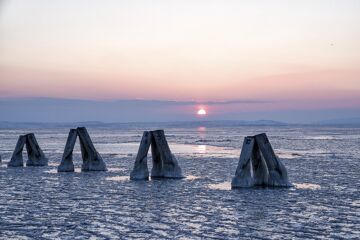 frozen Neusiedlersee, Burgenland