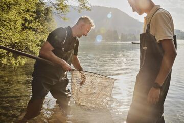 Forellen Jobst - Beim Fischfang