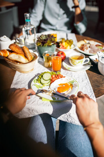 Breakfast at the Hotel Gotthard, Lech