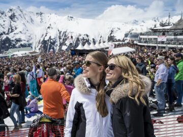 Events on the mountains of Ischgl in winter