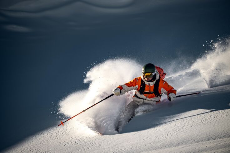 Freeriding in the Ischgl ski resort