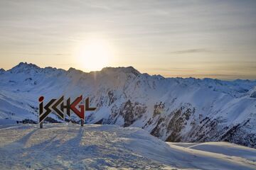 Ischgl with sunset