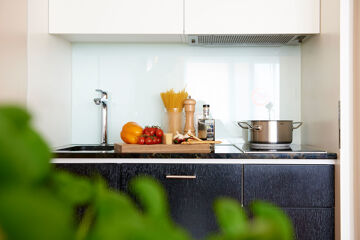 Kitchenette in the apartment at Singerstrasse 21/25