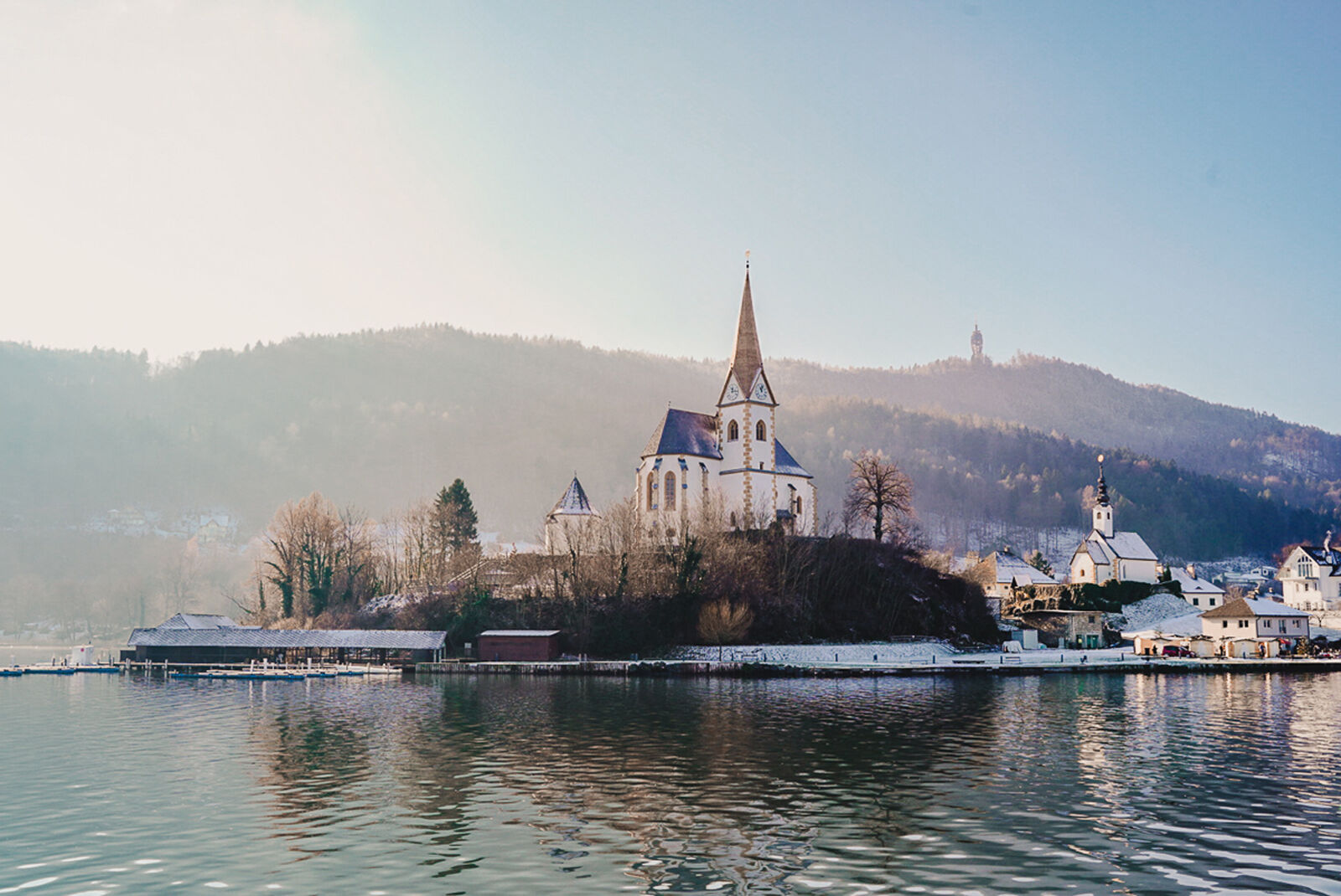 Klagenfurt im Winter - am Wörthersee