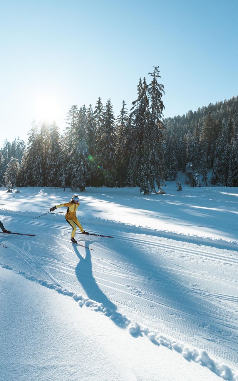 Langlaufen in der Region Seefeld Skating im Wildmoos