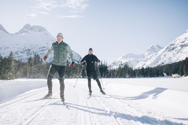 Cross country skiing in the Arlberg region