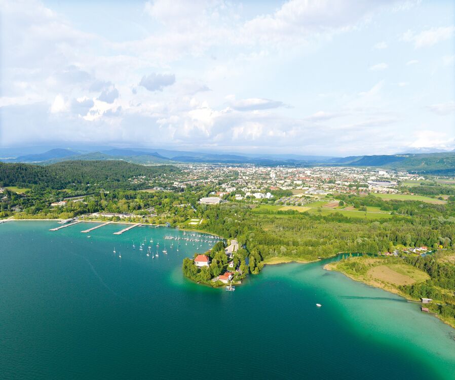 Aerial view of Klagenfurt