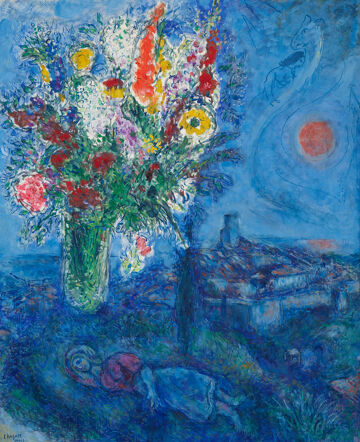 Marc Chagall: Spiaca žena s kvetmi