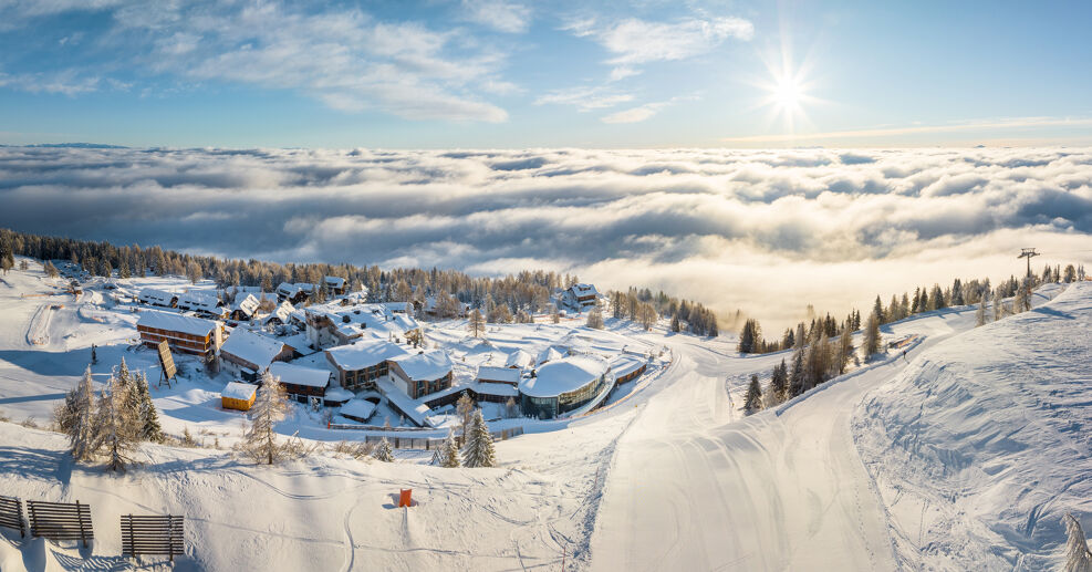 Mountain Resort Feuerberg with a view of the clouds