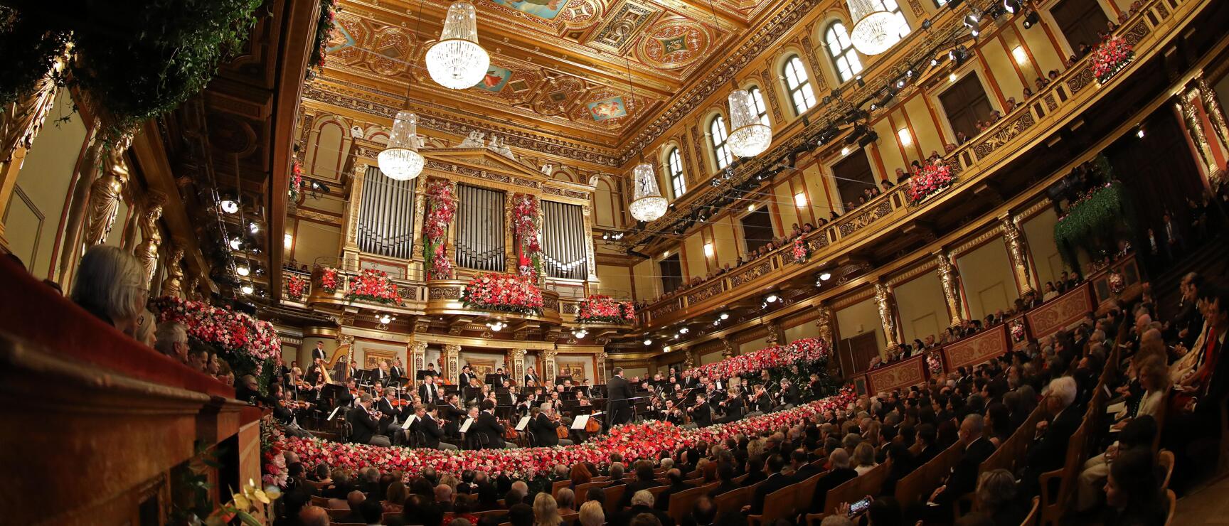 Neujahrskonzert der Wiener Philharmoniker - Blick auf das Deckengemälde im Großen Saal
