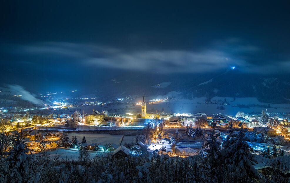 Panorama Radstadt bei Nacht