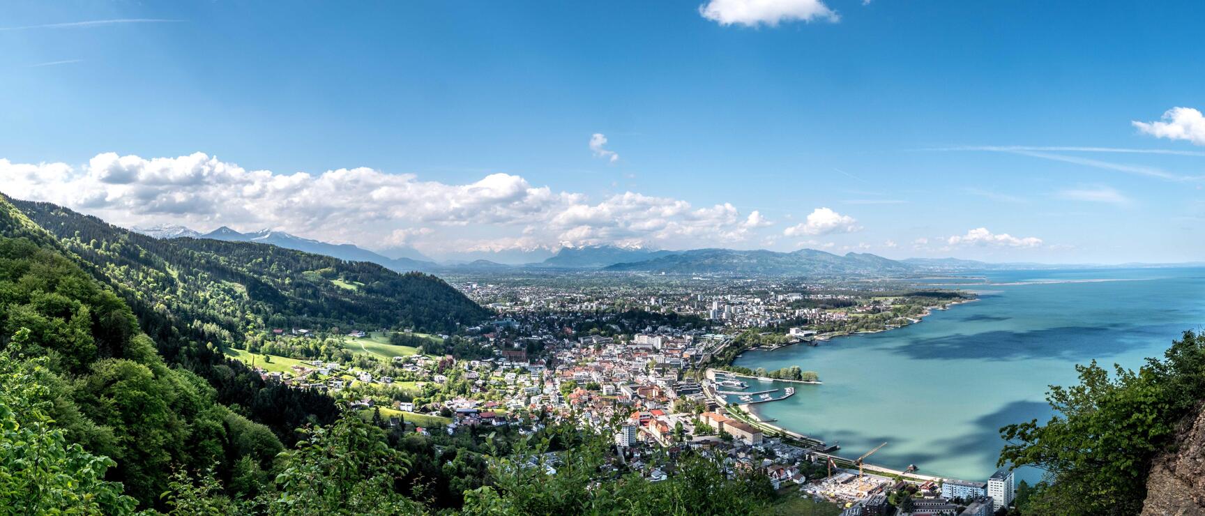Panoramatický výhľad na Bregenz