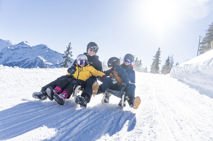 Tobogganing in the Wildkogel Arena