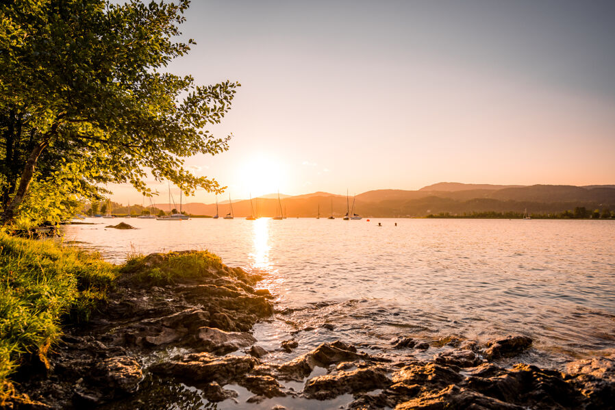 Sonnenuntergang am Wörthersee