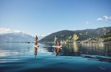 Stand-up paddling at Lake Zell