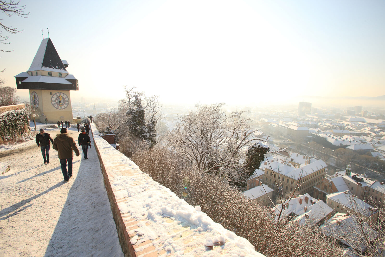 Clock tower, Graz in winter