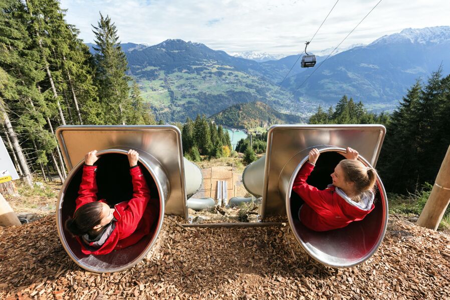 Golm forest slide park in the Montafon