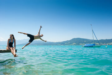 Fun in the water at the Attersee