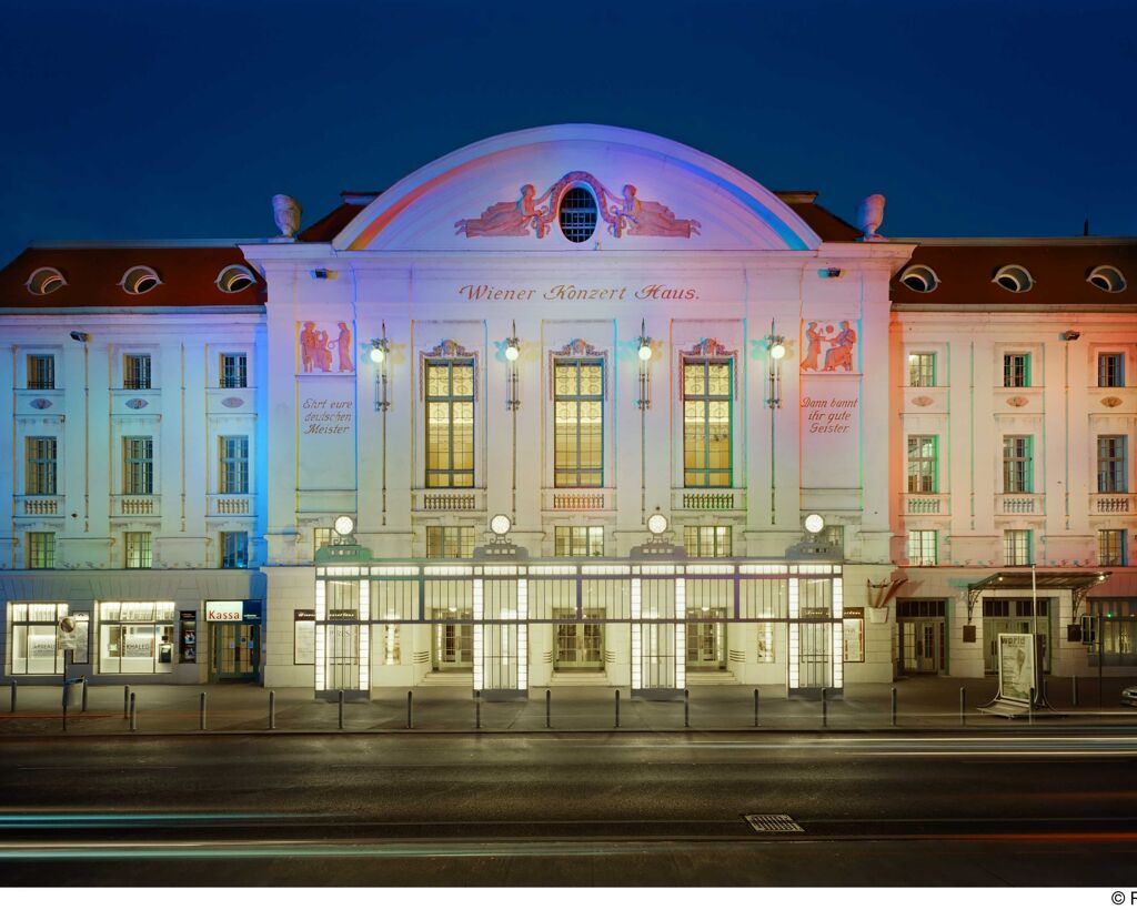 Wiener Konzerthaus - Exterior view by night