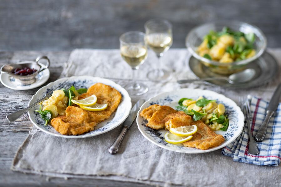 Wiener Schnitzel (a breaded and fried veal escalope)