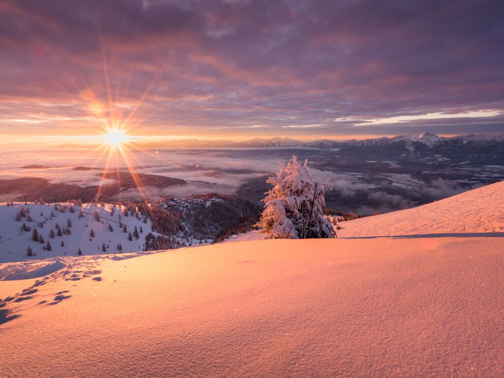 Winterlandschaft in der Region Gerlitzen