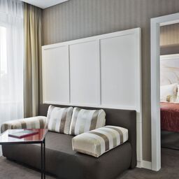 A room at the Boutiquehotel Harmonie in Vienna